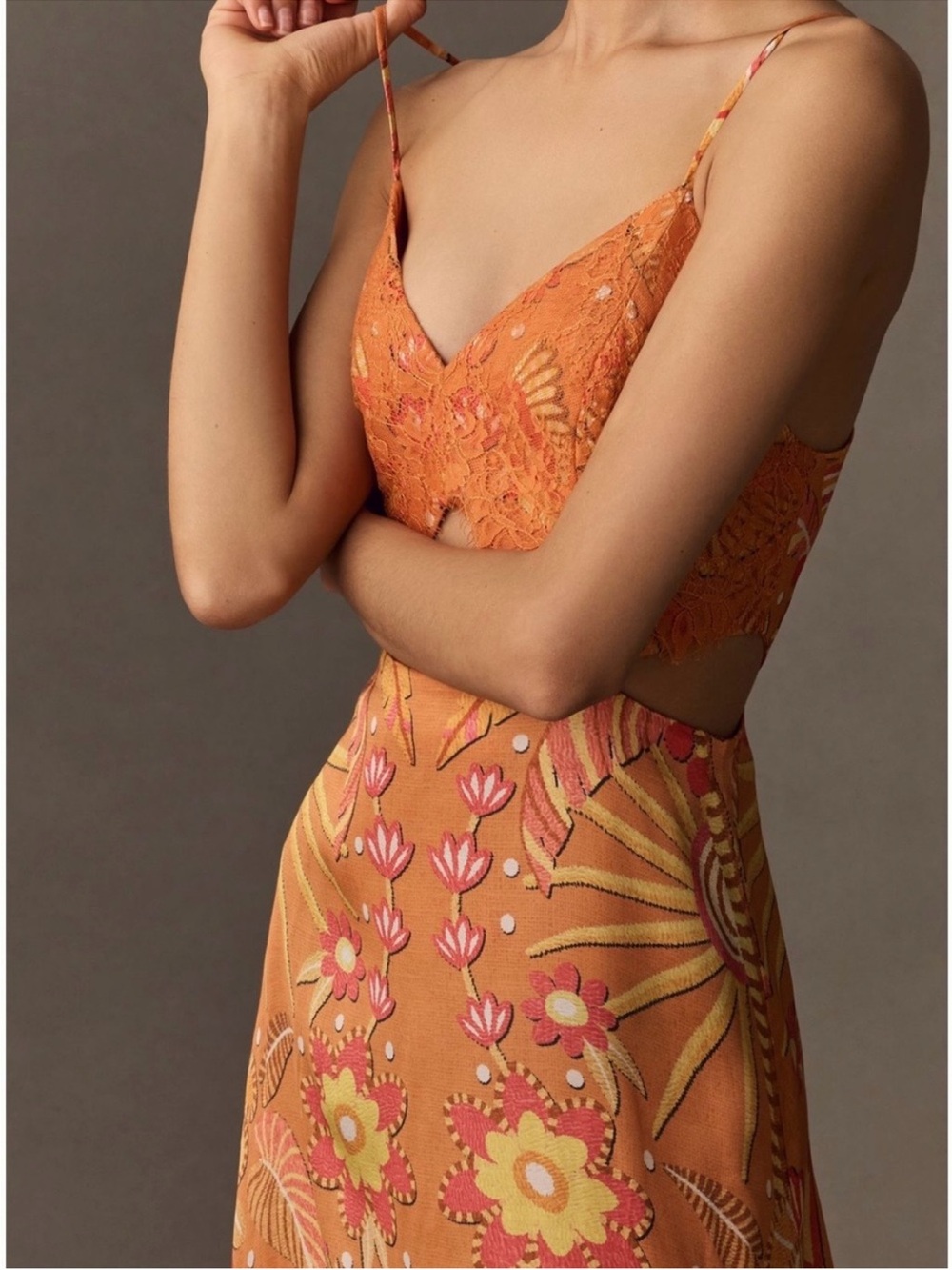 Farm Rio x Anthropologie V-Neck Cutout Maxi Dress - Picture 4 of 8